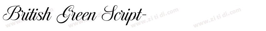 British Green Script字体转换 British Green Script字体转换